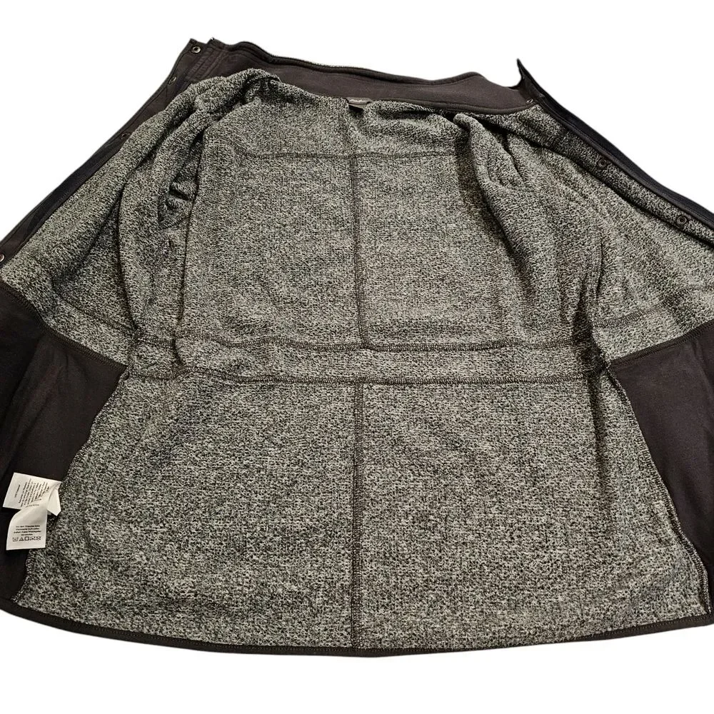 Eddie Bauer Women's Knit Sweater Fleece Lined Jacket Full Zip‎ Heather Green XL